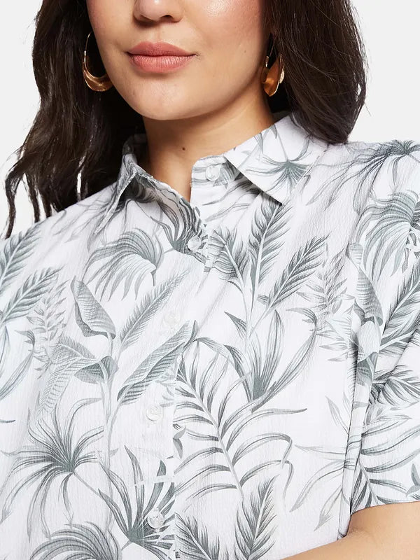 Mettle Women Tropical Printed Casual Shirt