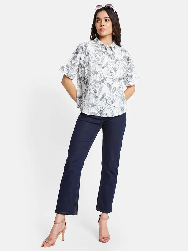 Mettle Women Tropical Printed Casual Shirt