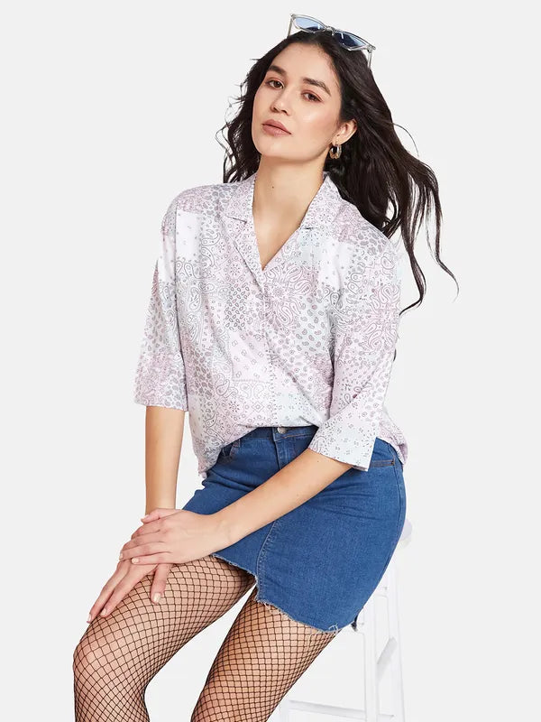 Mettle Ethnic Motifs Printed Cotton Casual Shirt