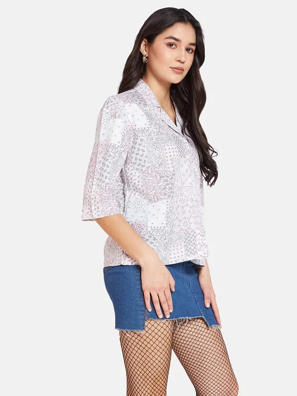 Mettle Ethnic Motifs Printed Cotton Casual Shirt