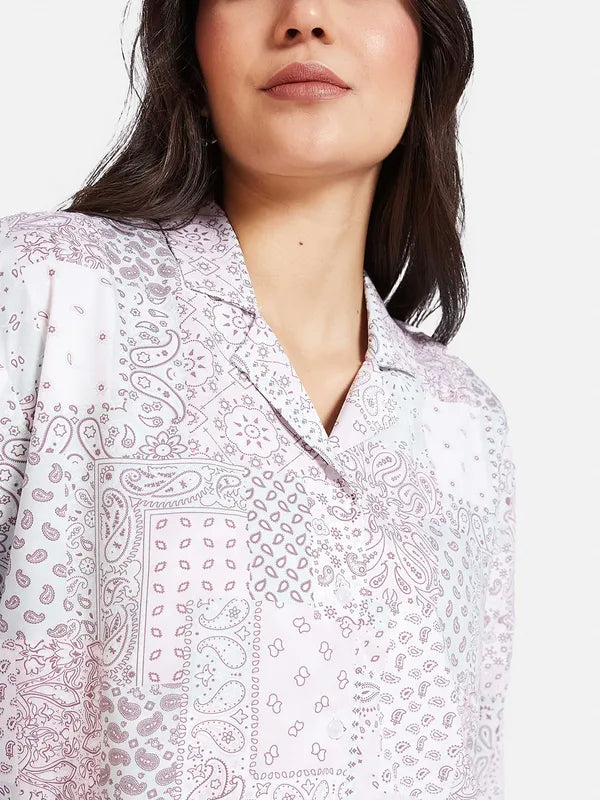 Mettle Ethnic Motifs Printed Cotton Casual Shirt