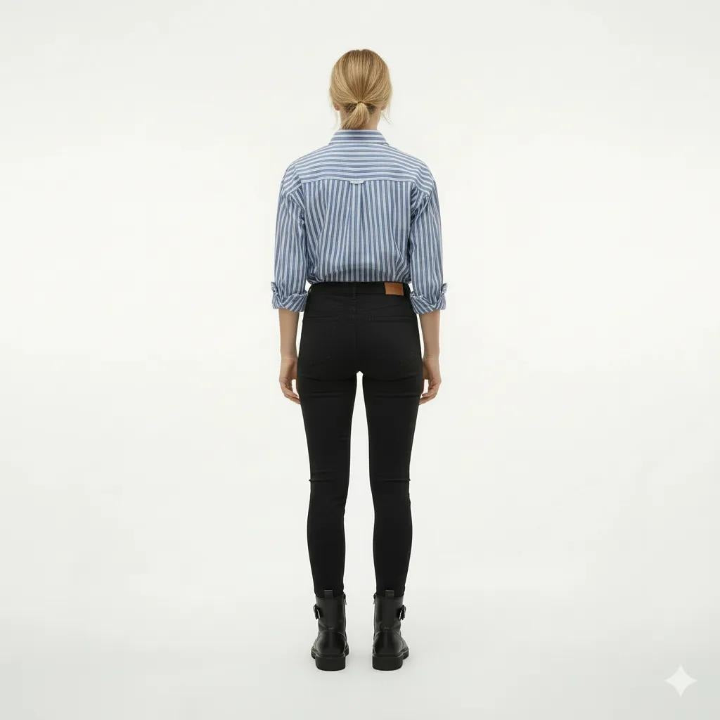 METTLE Women Multi Stripes Striped Casual Shirt