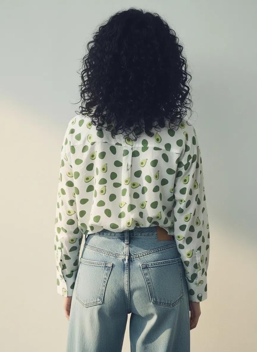 METTLE Women Printed Casual Green Shirt