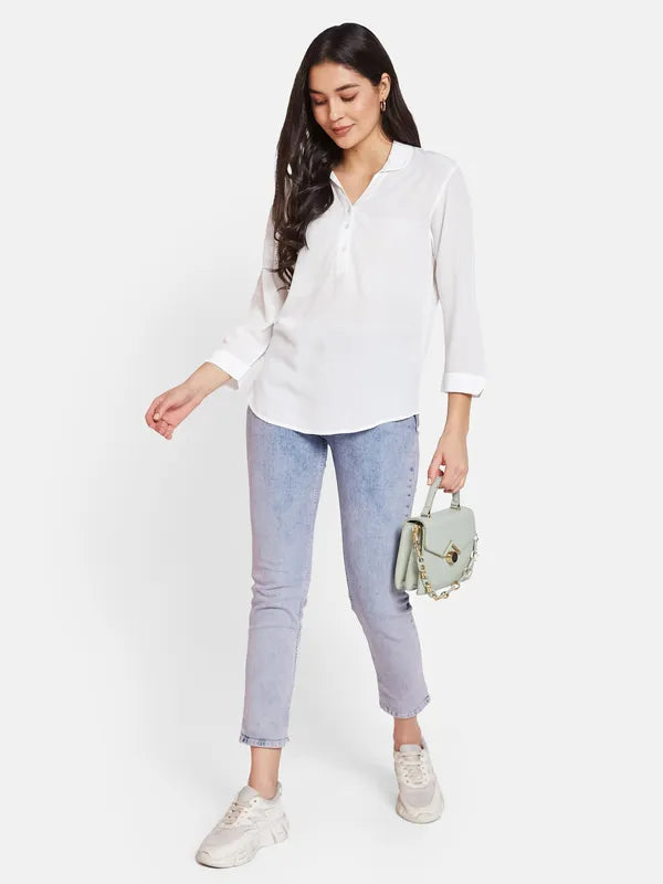 Mettle Cotton Shirt Style Top