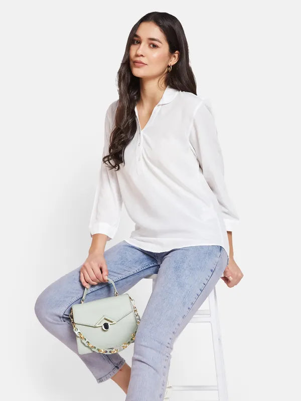 Mettle Cotton Shirt Style Top