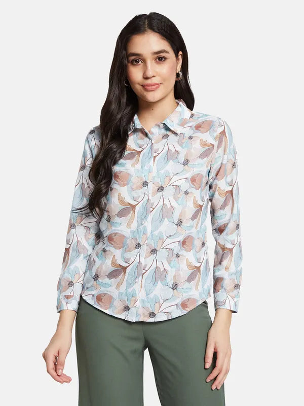 Mettle Women Floral Printed Casual Shirt