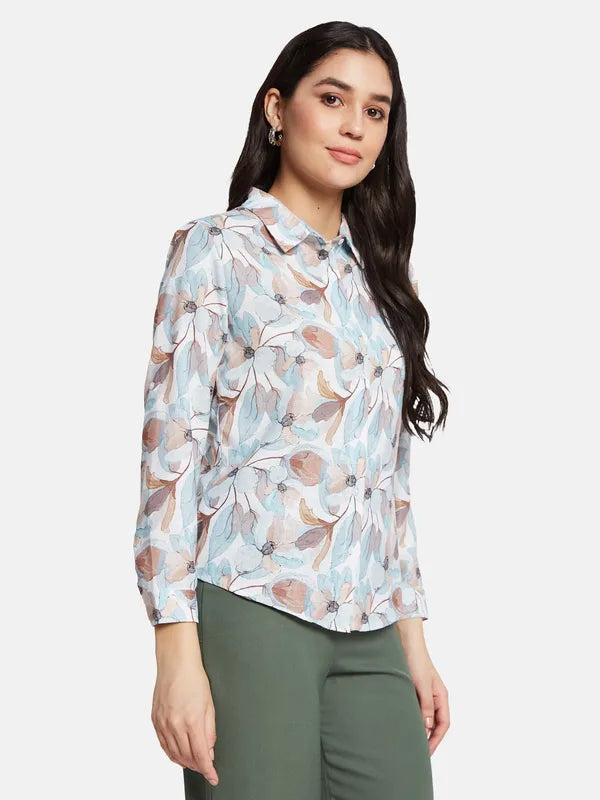 Mettle Women Floral Printed Casual Shirt