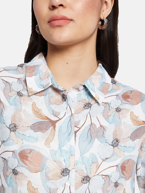 Mettle Women Floral Printed Casual Shirt