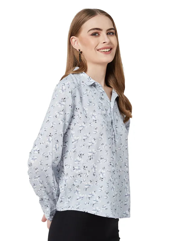 Mettle Floral Print Cotton Shirt Style Top