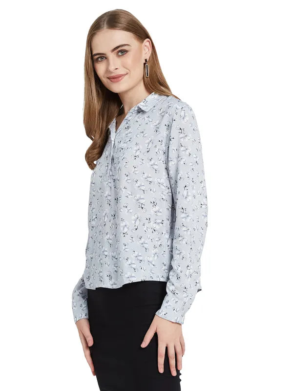 Mettle Floral Print Cotton Shirt Style Top