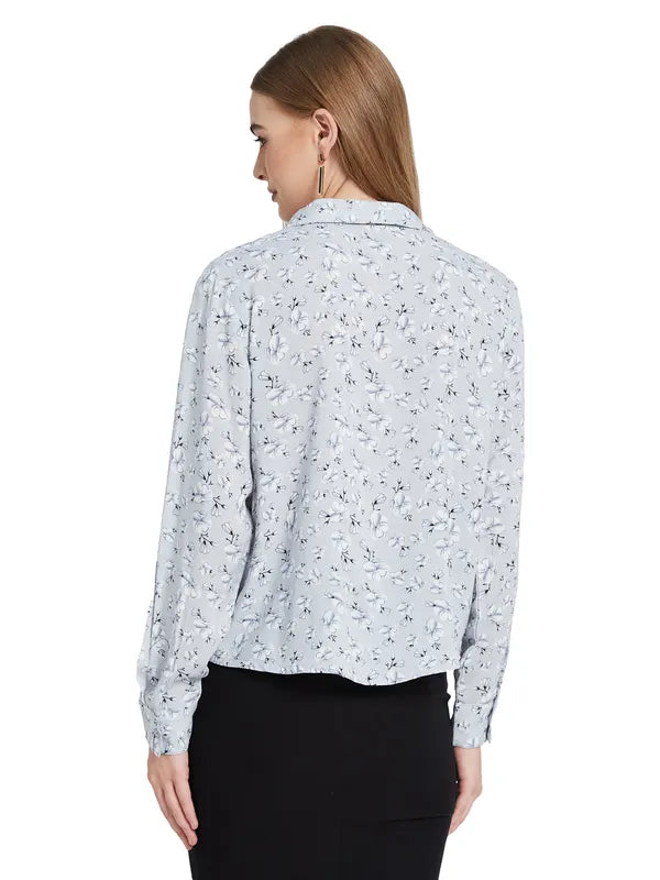 Mettle Floral Print Cotton Shirt Style Top