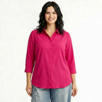 Women Hot Pink Casual Shirt