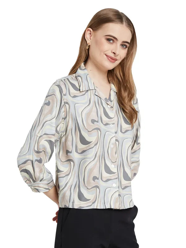 Mettle Women Opaque Printed Casual Shirt