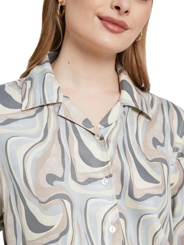 Mettle Women Opaque Printed Casual Shirt