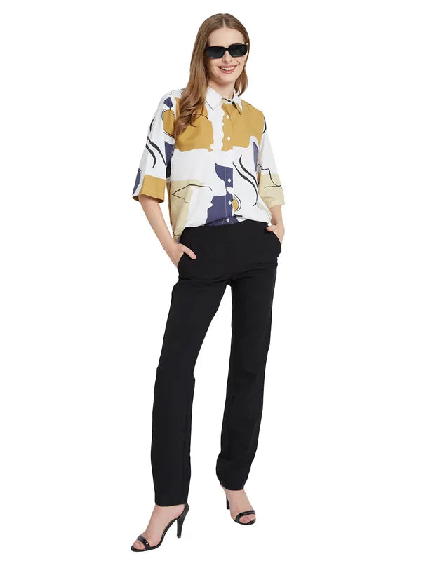 Mettle Women Opaque Printed Casual Shirt