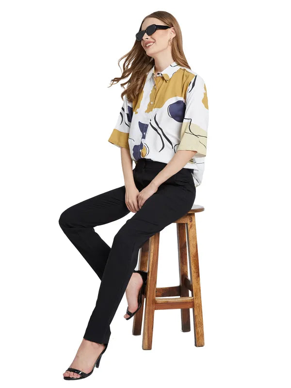 Mettle Women Opaque Printed Casual Shirt