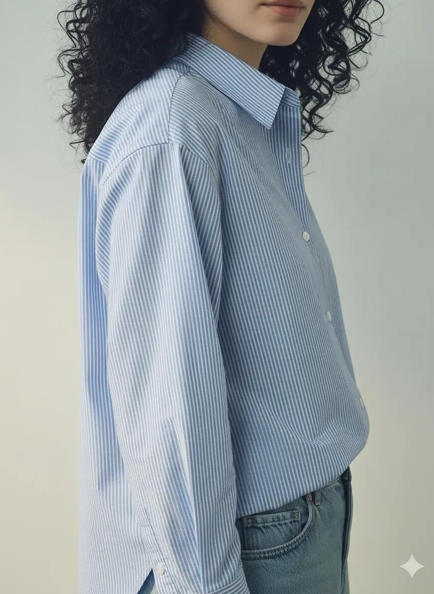 Women Sky Striped Shirts