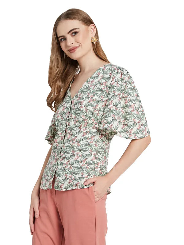 Mettle Women Floral Opaque Printed Casual Shirt