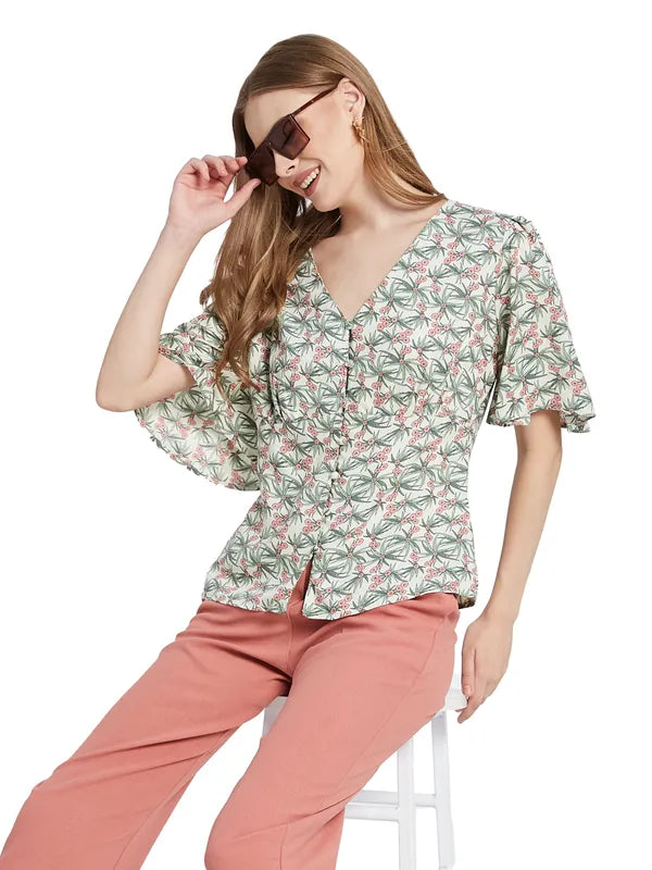 Mettle Women Floral Opaque Printed Casual Shirt