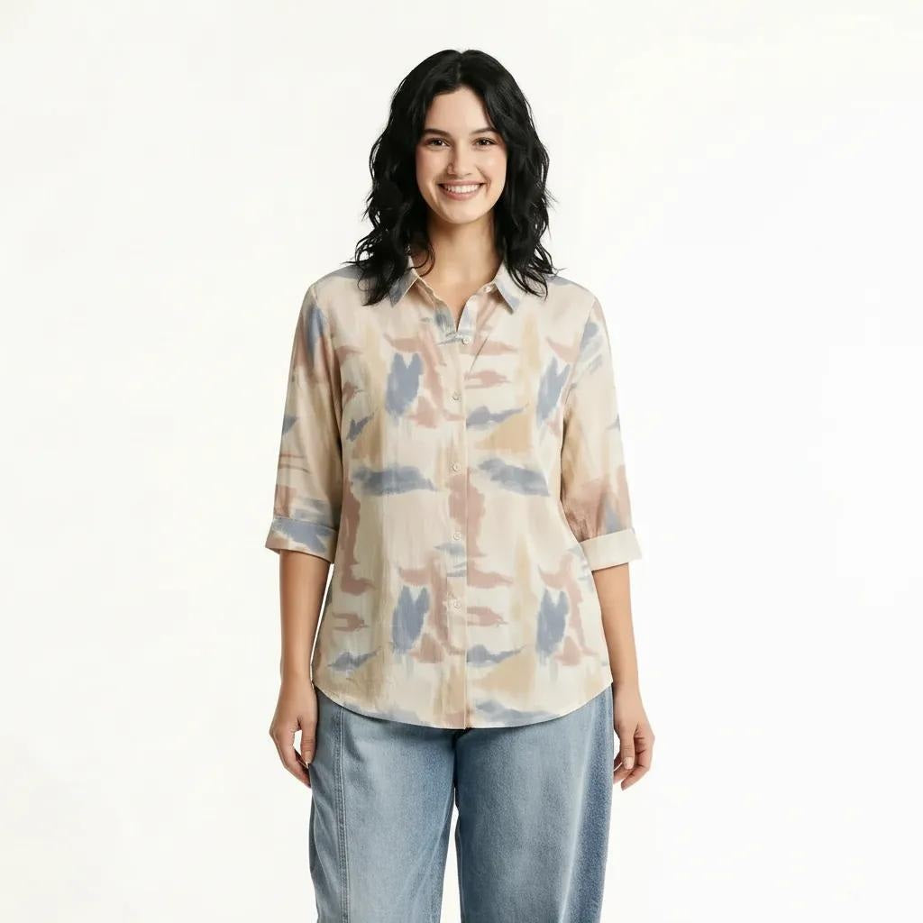 Women Pink Printed Casual Shirt