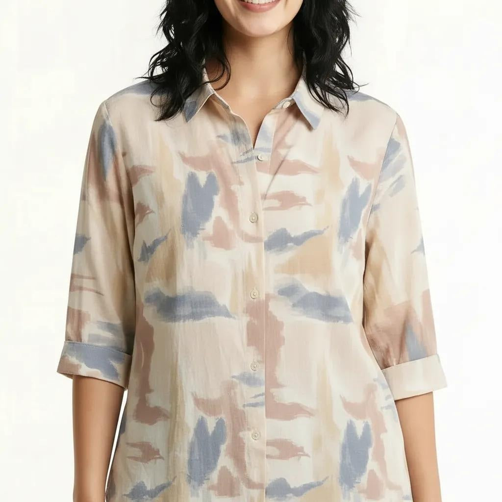 Women Pink Printed Casual Shirt