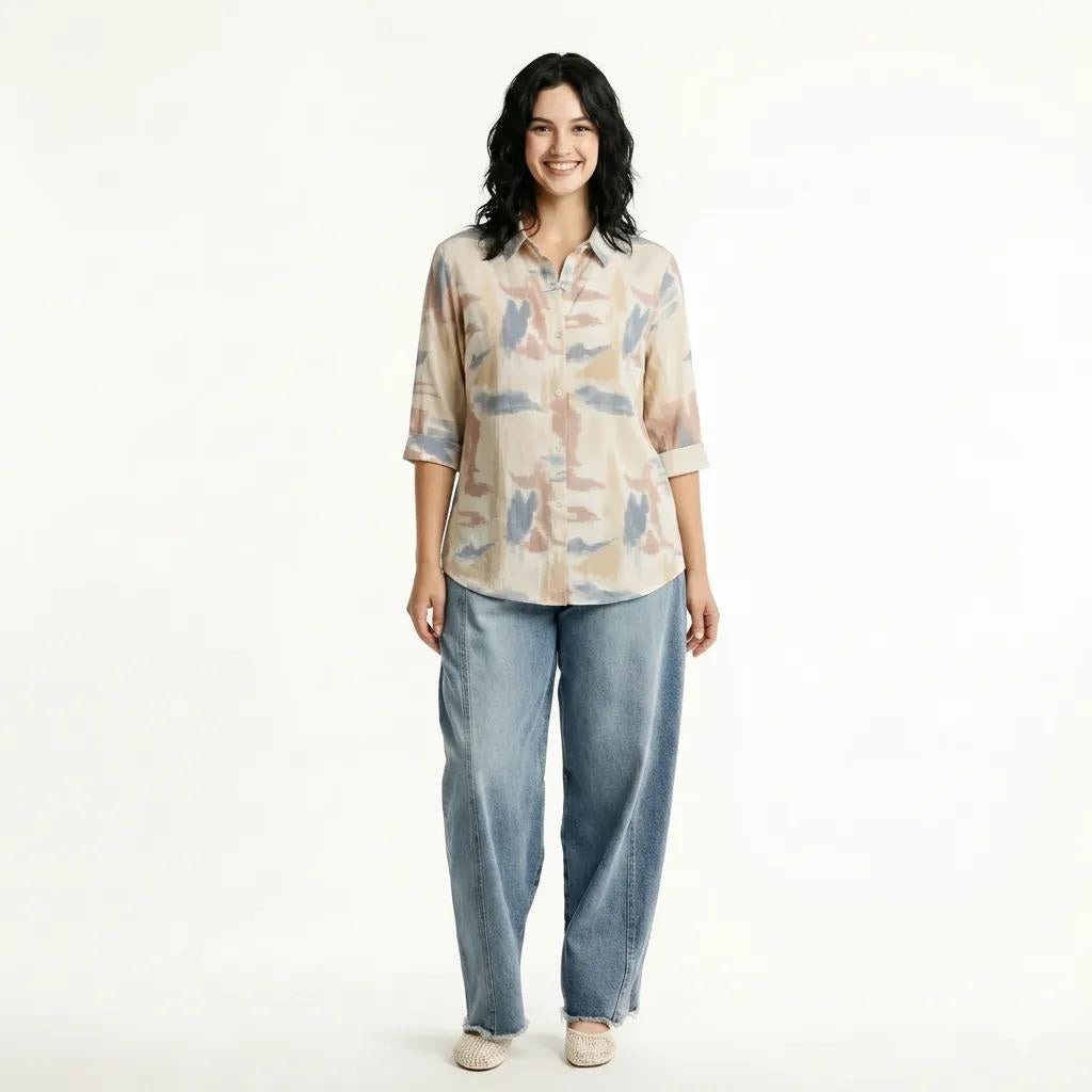 Women Pink Printed Casual Shirt