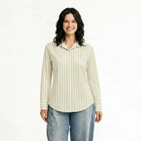 Women Lemon Striped Casual Shirt
