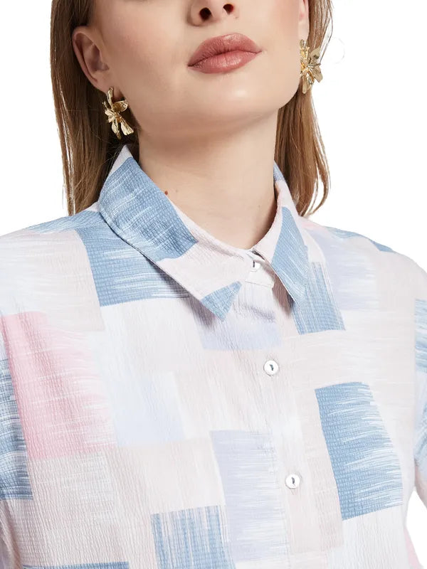 Mettle Women Opaque Checked Casual Shirt