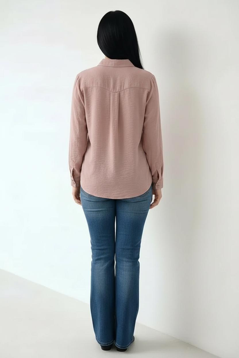 Women Floral Pink Printed Casual Shirt