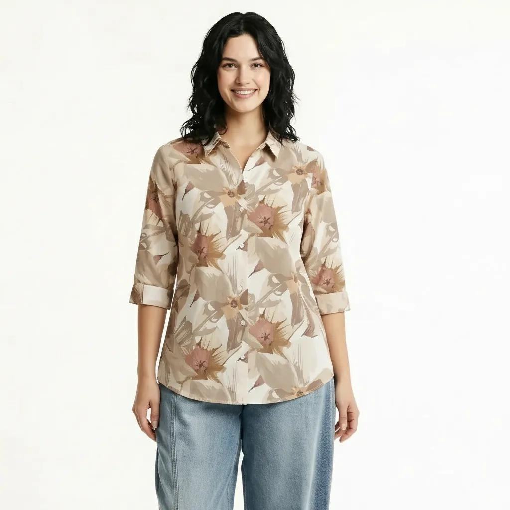 METTLE Women Floral Printed Casual Shirt