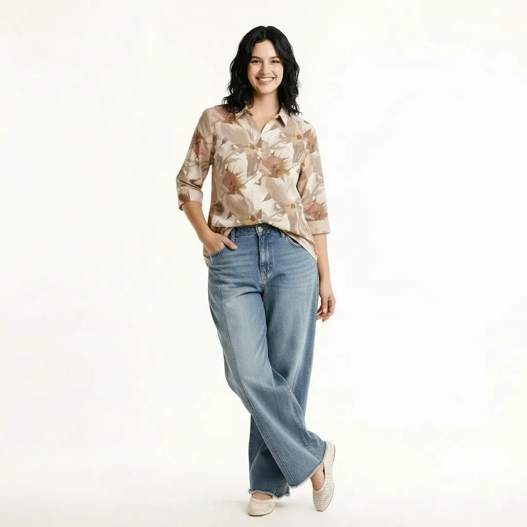 METTLE Women Floral Printed Casual Shirt