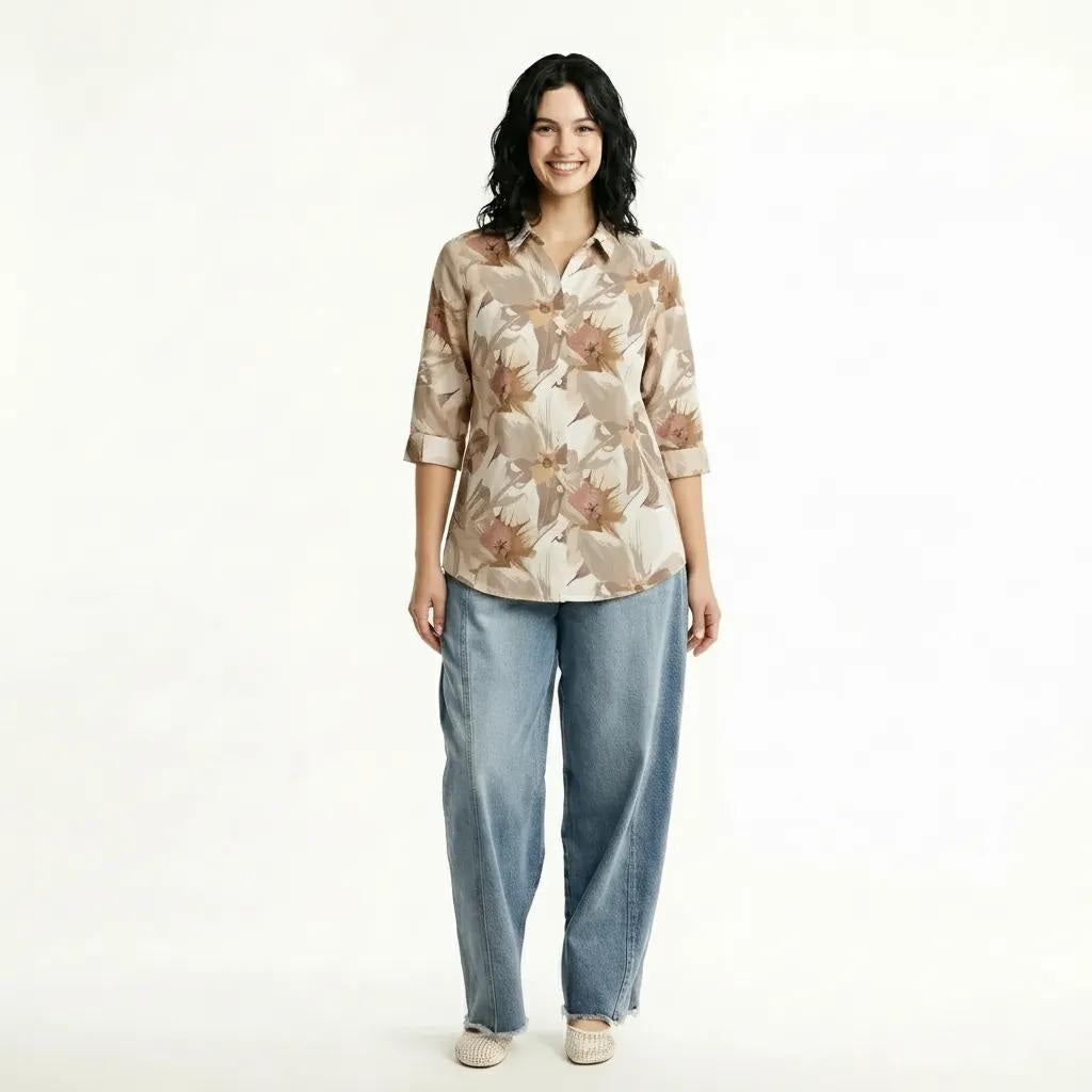 METTLE Women Floral Printed Casual Shirt