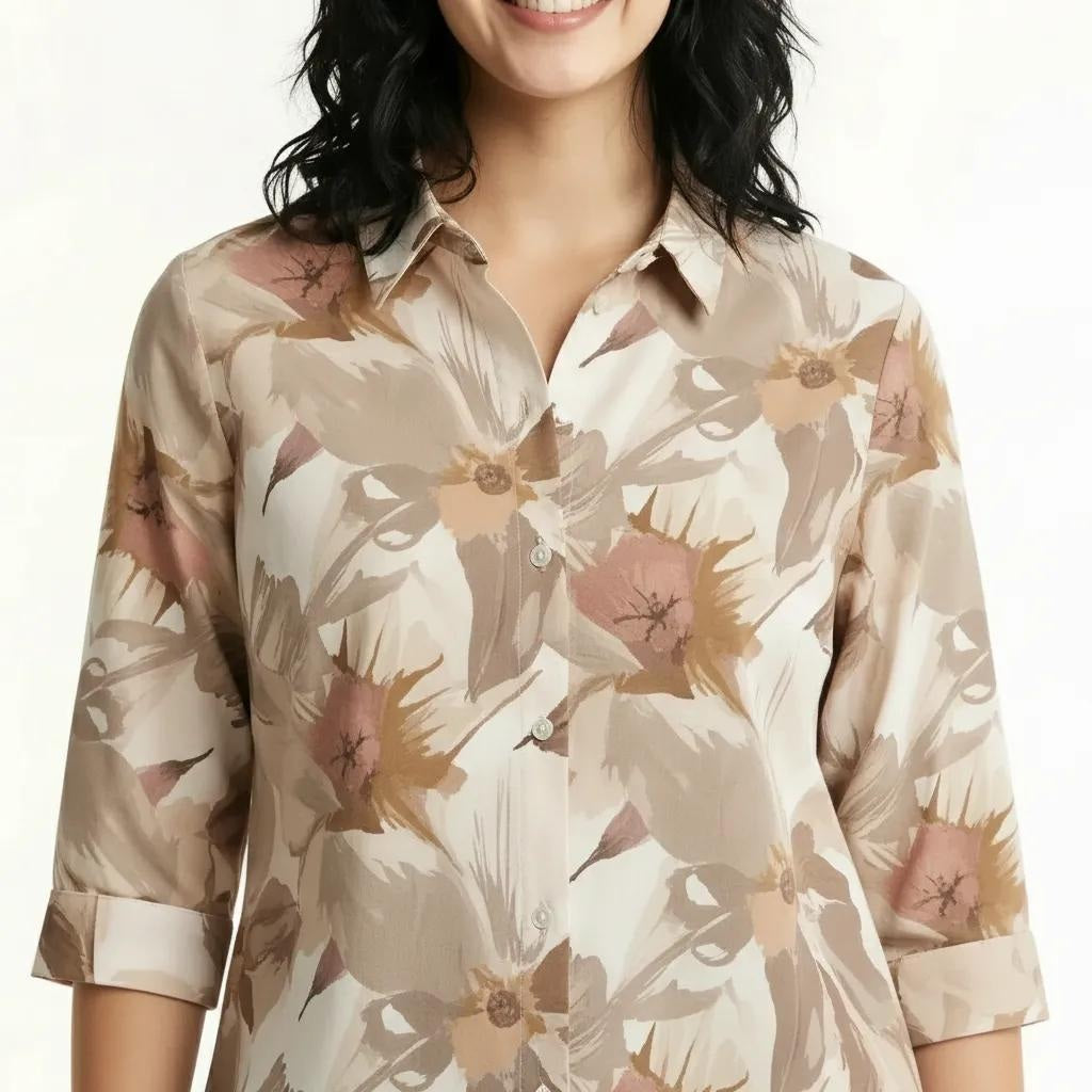 METTLE Women Floral Printed Casual Shirt