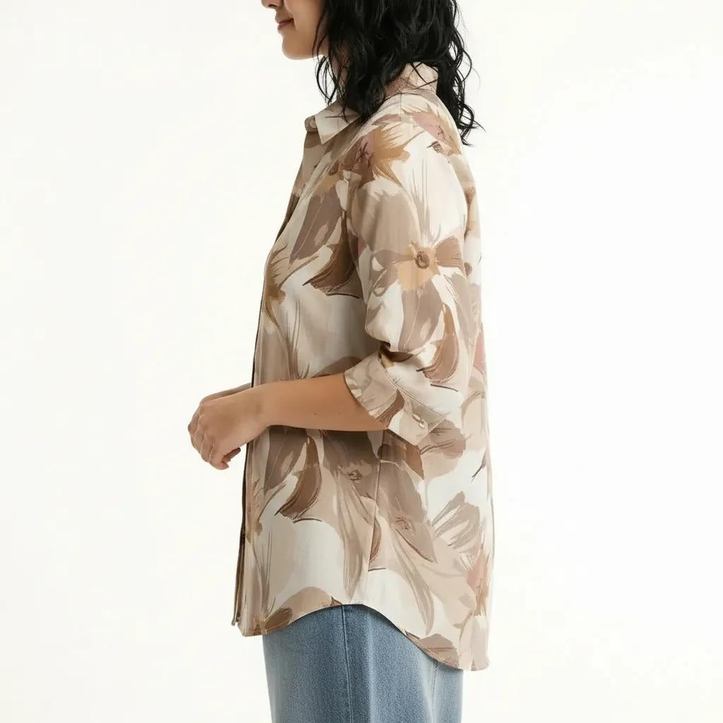 METTLE Women Floral Printed Casual Shirt