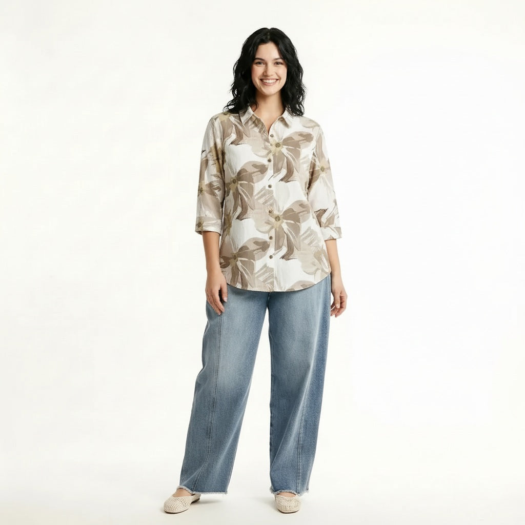 Women Floral Printed Casual Shirt