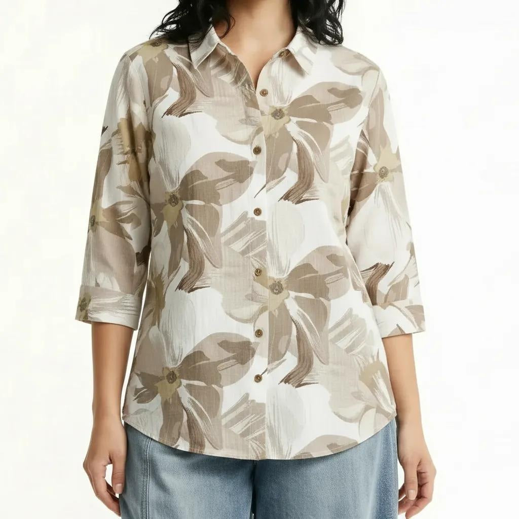 Women Floral Printed Casual Shirt