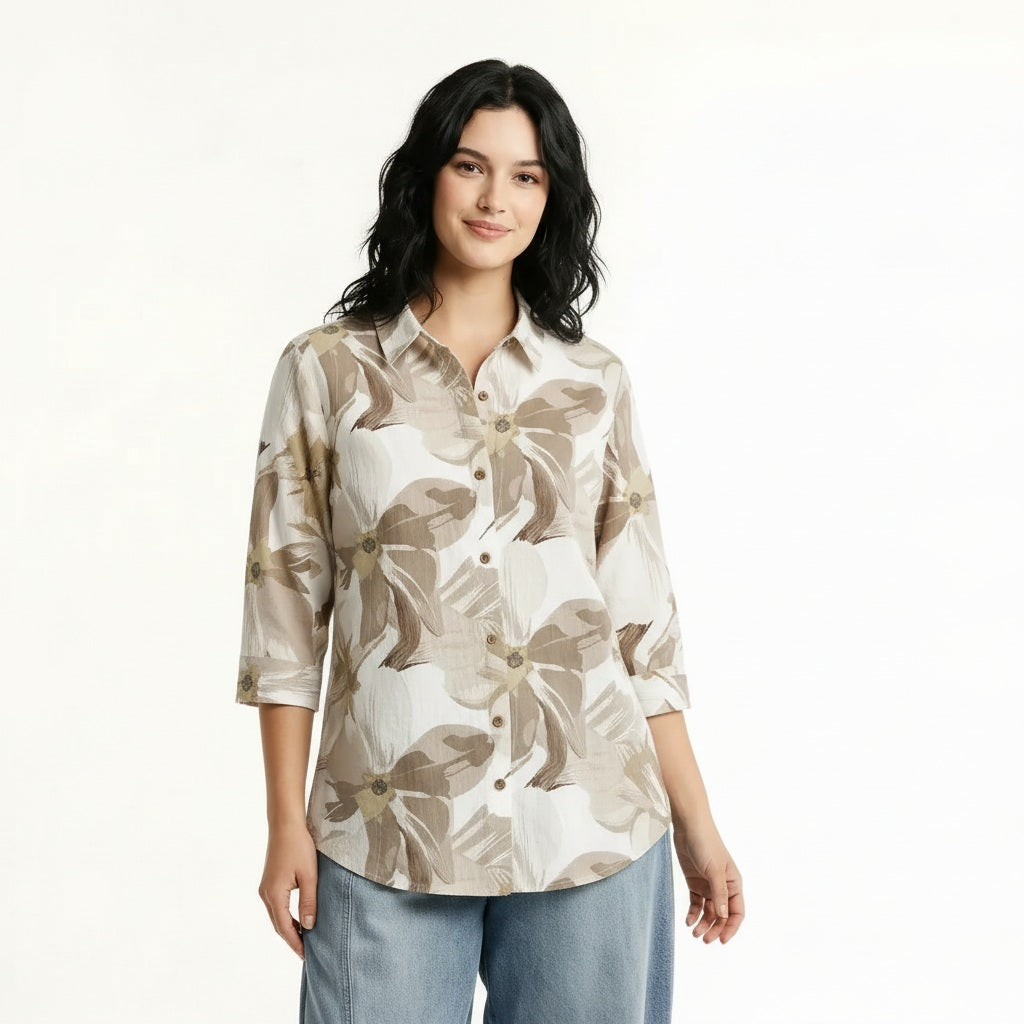 Women Floral Printed Casual Shirt