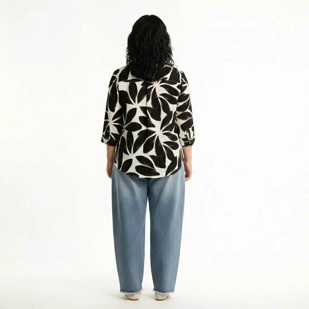 Women Tobacco Floral Printed Casual Shirt