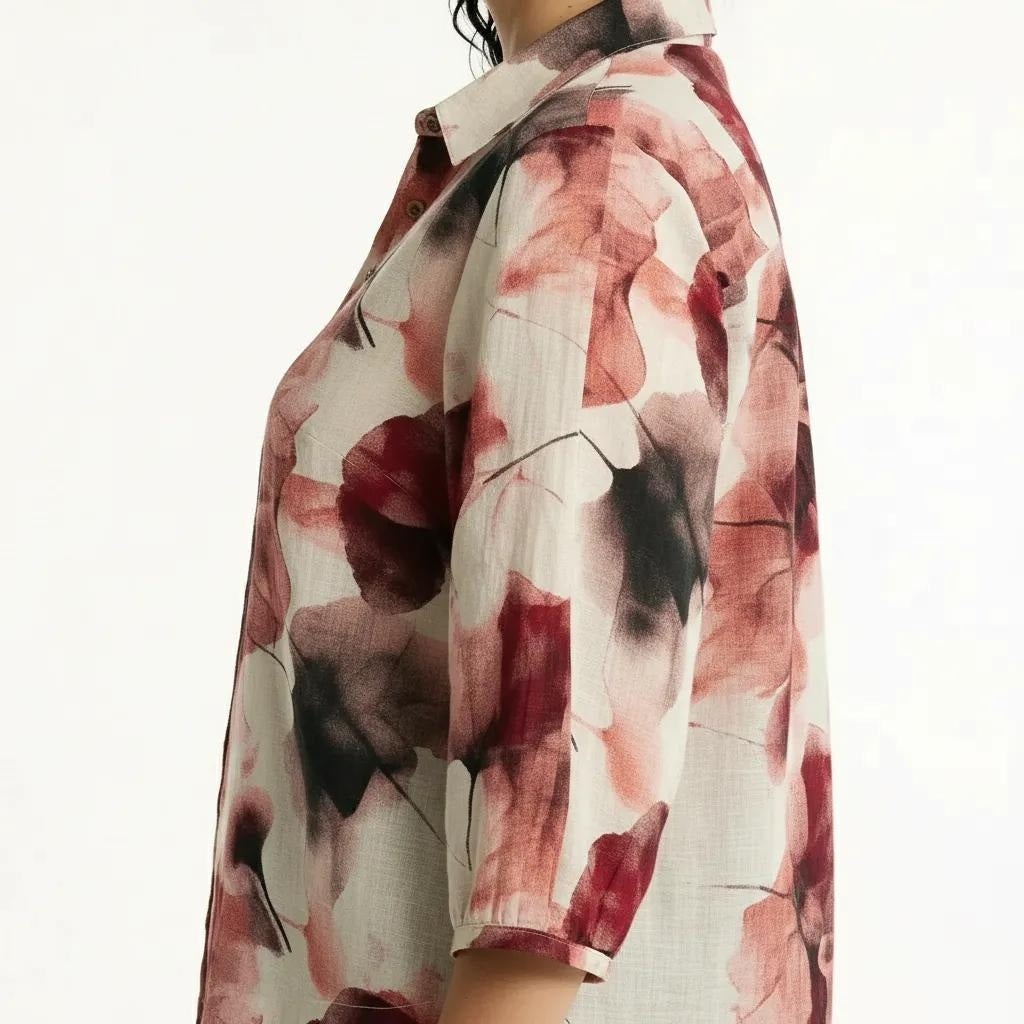 METTLE Women Rose Floral Printed Casual Shirt