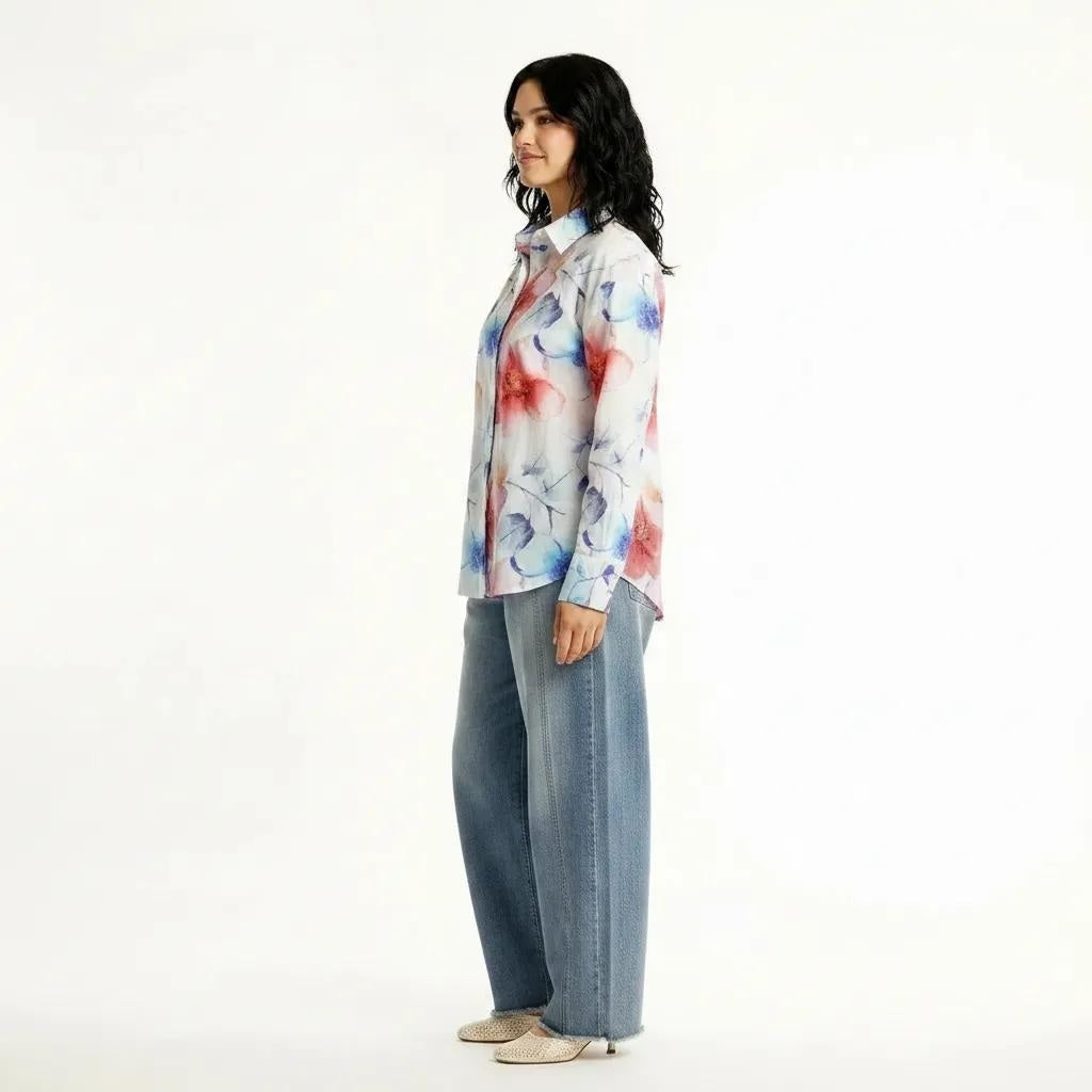 Women Pink Floral Printed Casual Shirt