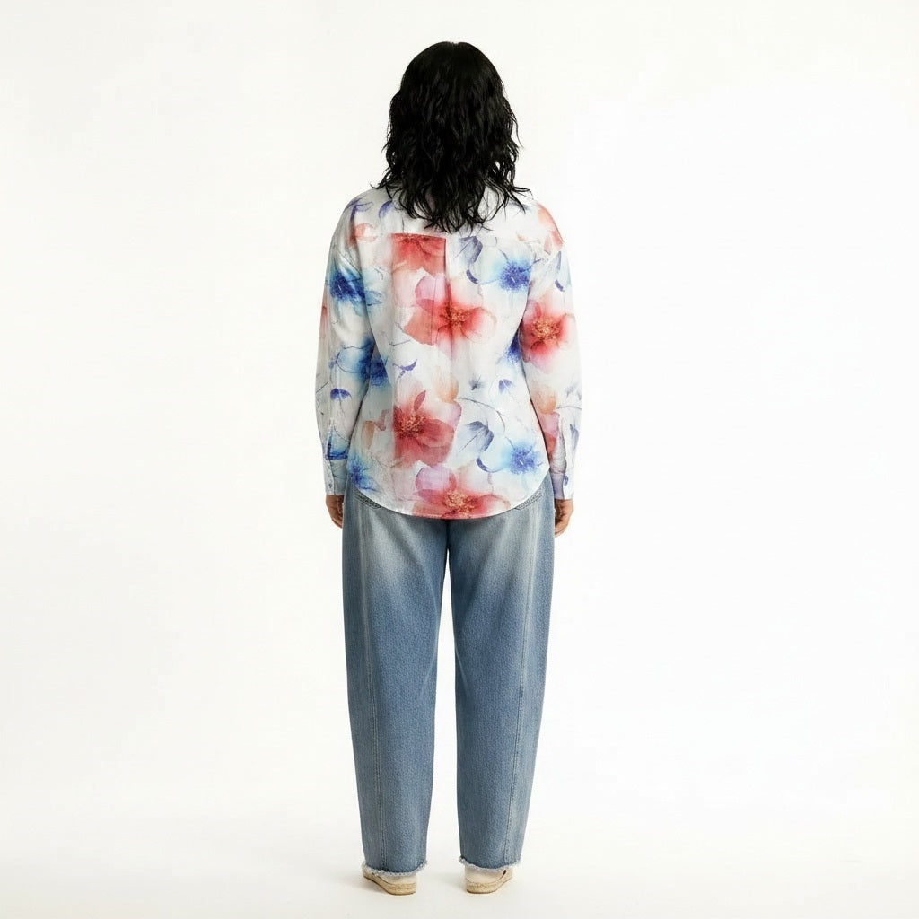 Women Pink Floral Printed Casual Shirt