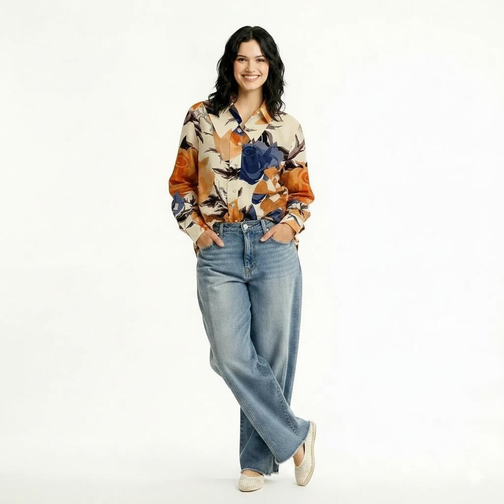 Women Floral Printed Casual Shirt