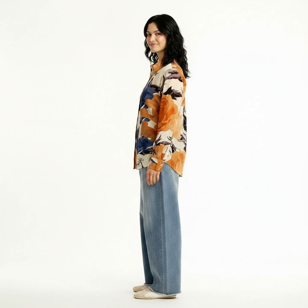 Women Floral Printed Casual Shirt