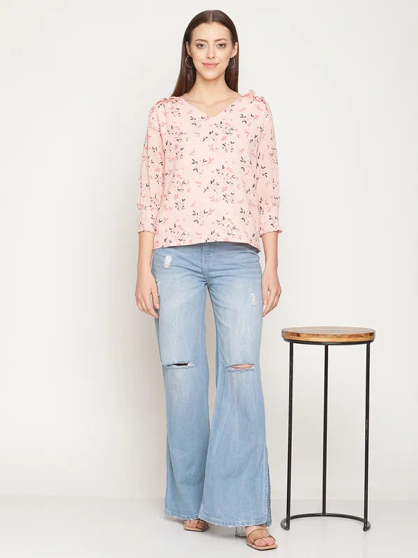 Mettle Pink Floral Print Top