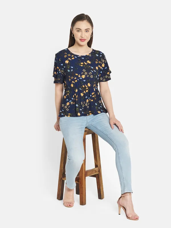 Women Navy Tops