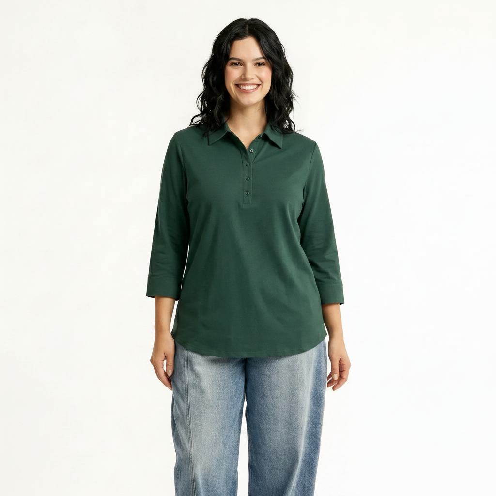 Women Green Cotton Top