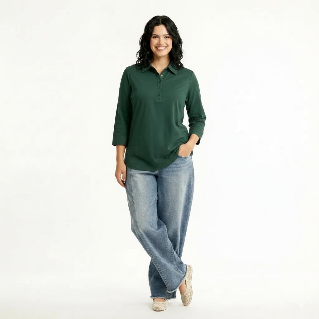 Women Green Cotton Top