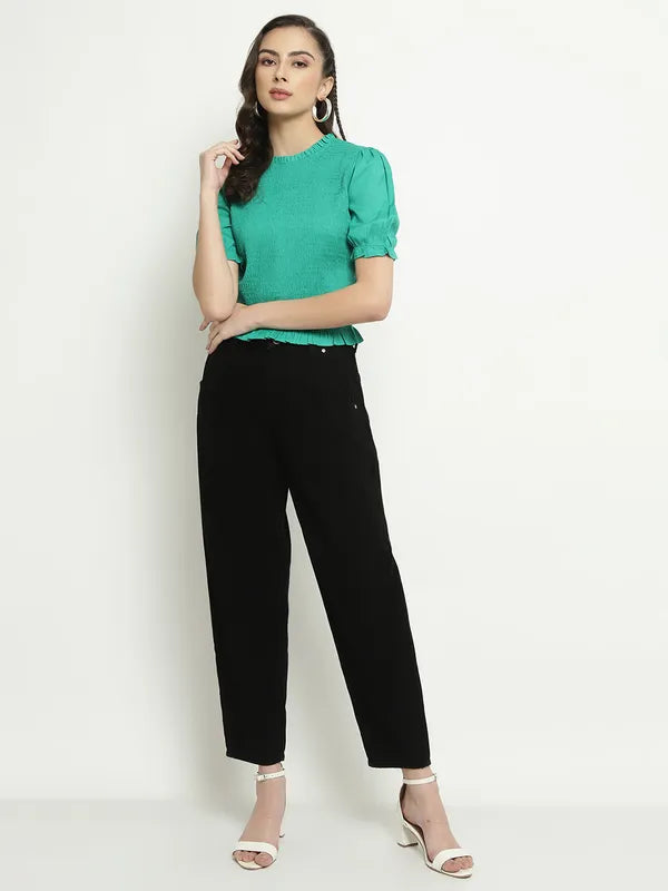 Mettle Puff Sleeves Cotton Top