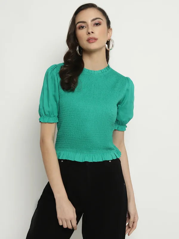 Mettle Puff Sleeves Cotton Top