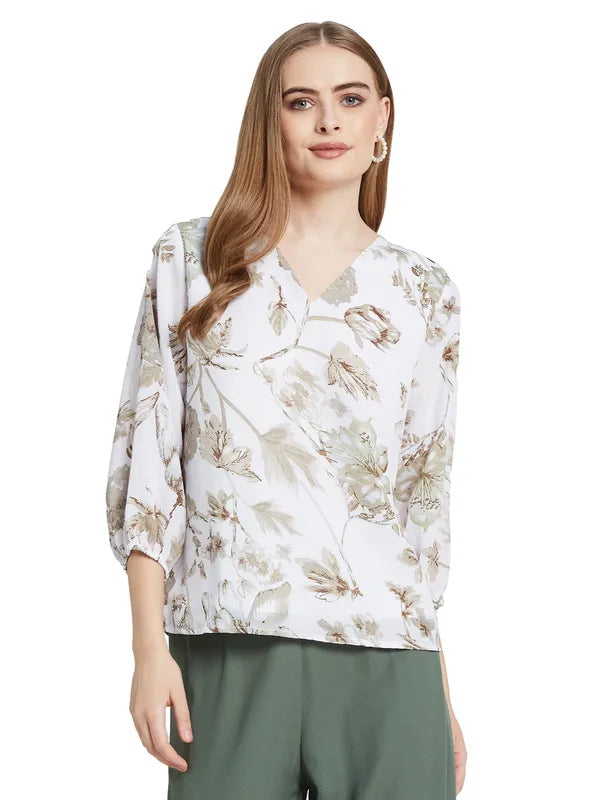 Mettle Floral Print Cotton Top